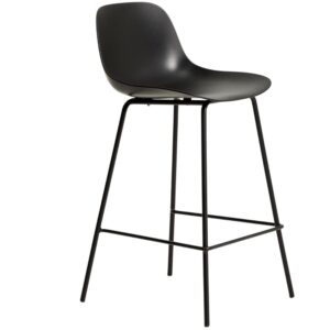 Kave Home Černá plastová barová židle Altea 65 cm