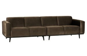 WOOOD Hnědošedá sametová pohovka Twilight 280 cm