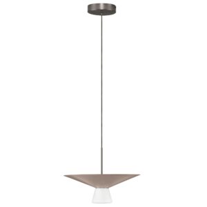 Nova Luce Světle hnědé závěsné LED světlo Baris 38 cm