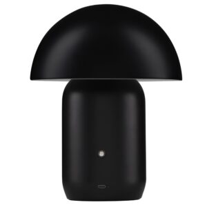 Nova Luce Černá kovová nabíjecí stolní LED lampa Pois