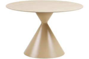 Nordic Living Béžový keramický jídelní stůl Anne ø 120 cm