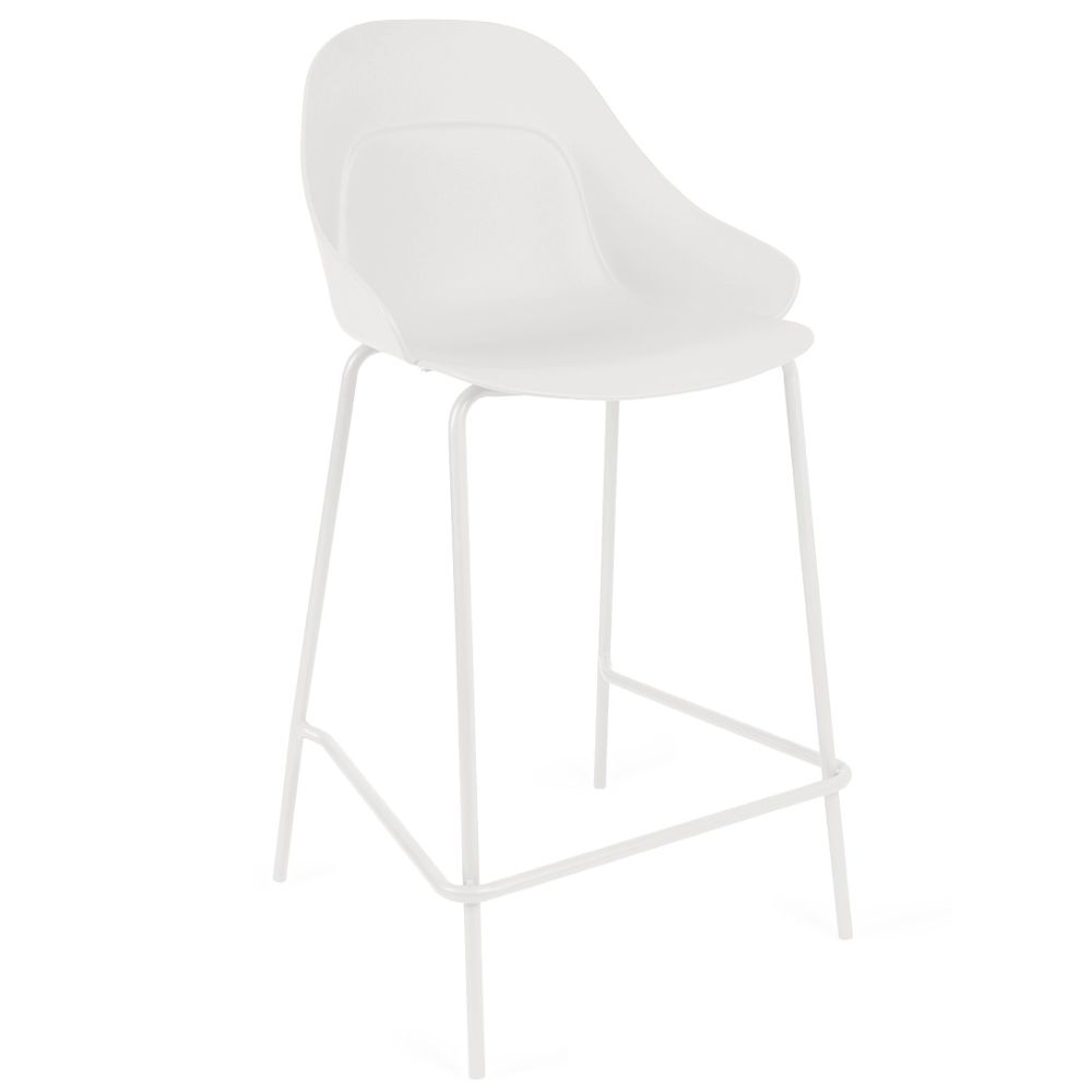 Somcasa Bílá plastová barová židle Toby 67 cm