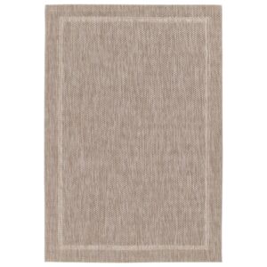 Fargotex Šedý zahradní koberec Grano Frame 160 x 230 cm