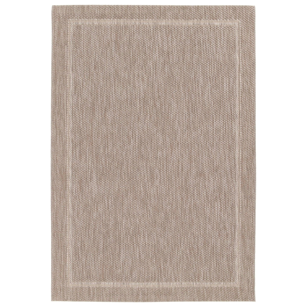 Fargotex Šedý zahradní koberec Grano Frame 160 x 230 cm