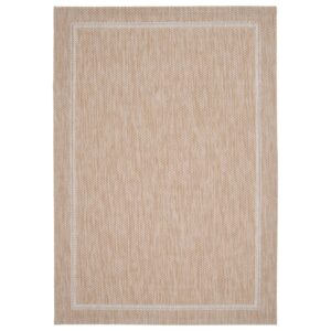 Fargotex Světle hnědý zahradní koberec Grano Frame 200 x 290 cm