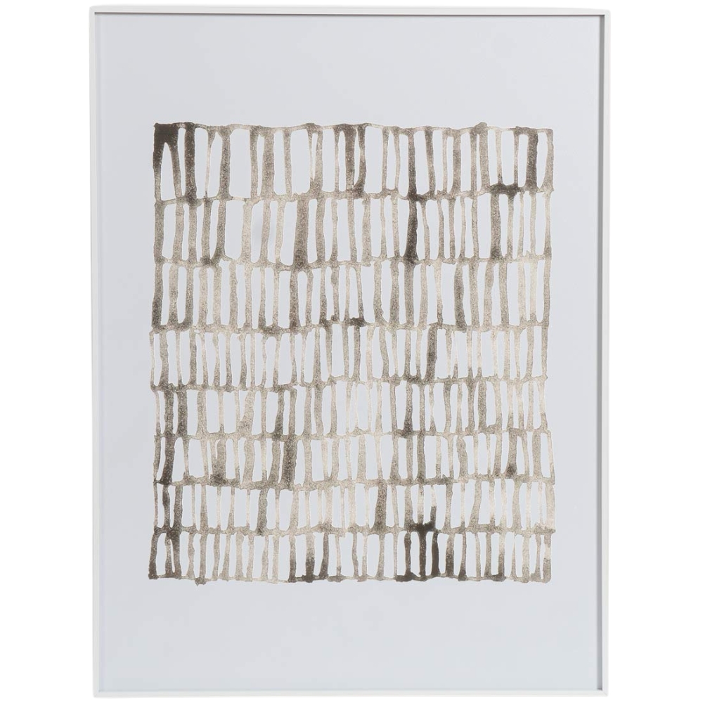 Somcasa Hnědo-bílý abstraktní obraz Sticks 80 x 60 cm
