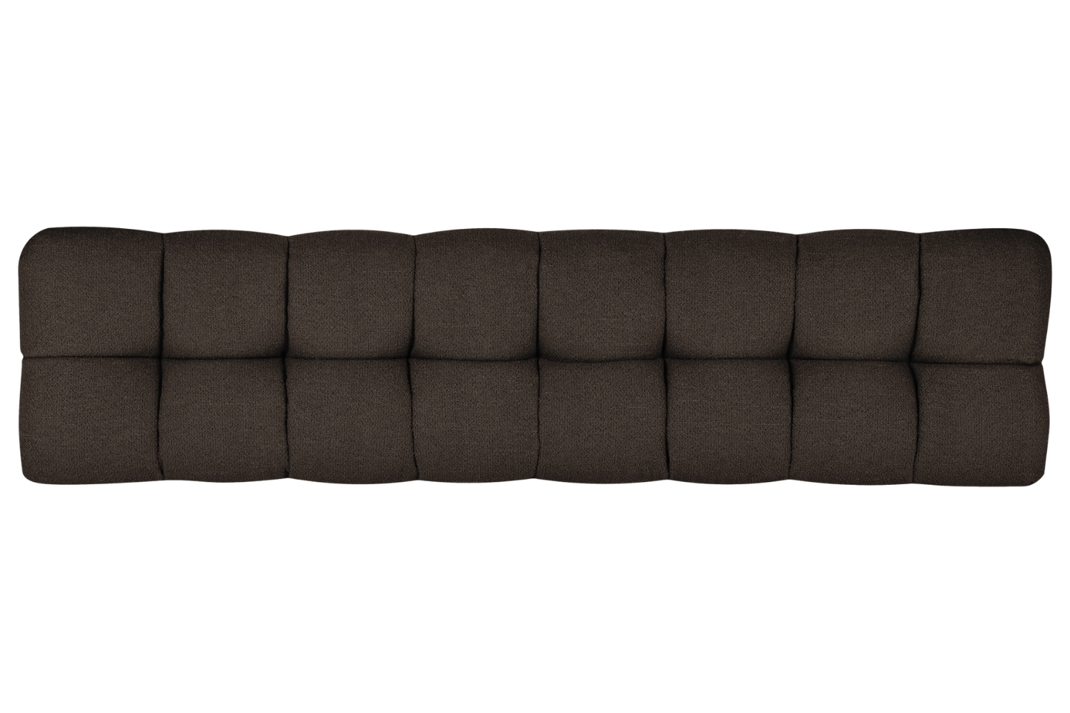 noo.ma Hnědé bouclé čelo k posteli Bolbi 166 cm