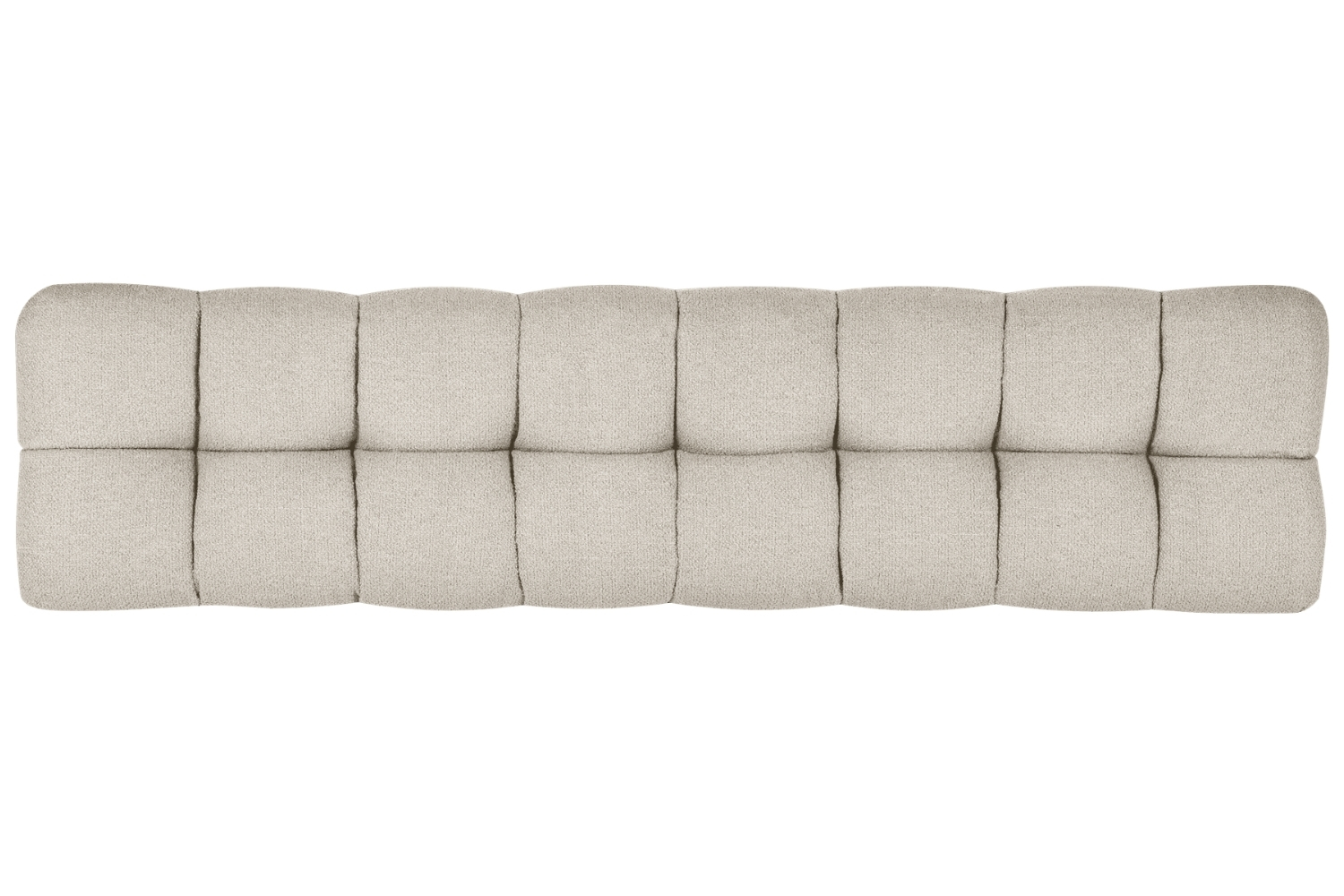 noo.ma Béžové bouclé čelo k posteli Bolbi 186 cm