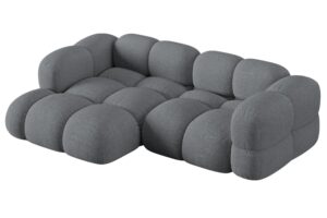 Cosmopolitan Design Šedá rohová pohovka Loretto 250 cm