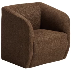 Kave Home Hnědé čalouněné křeslo Milare 72 cm