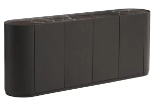 Kave Home Hnědá dubová komoda Nemore 200 x 45 cm