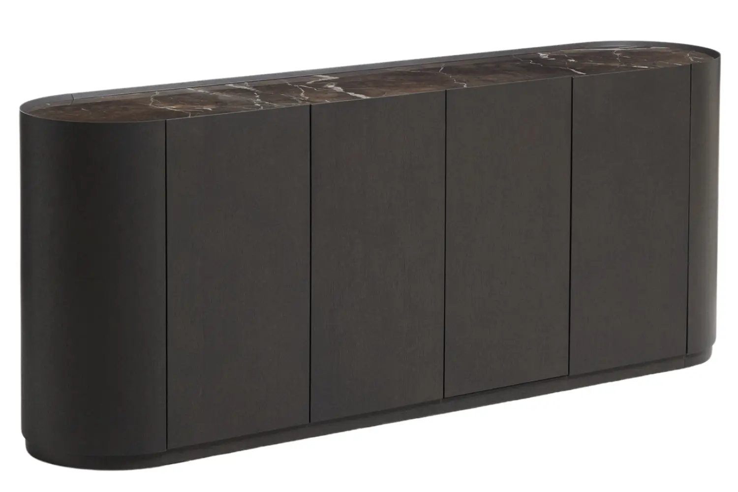 Kave Home Hnědá dubová komoda Nemore 200 x 45 cm
