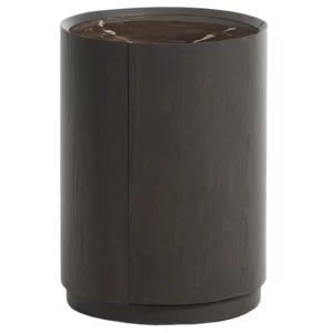 Kave Home Hnědý dubový noční stolek Nemore ⌀40 cm
