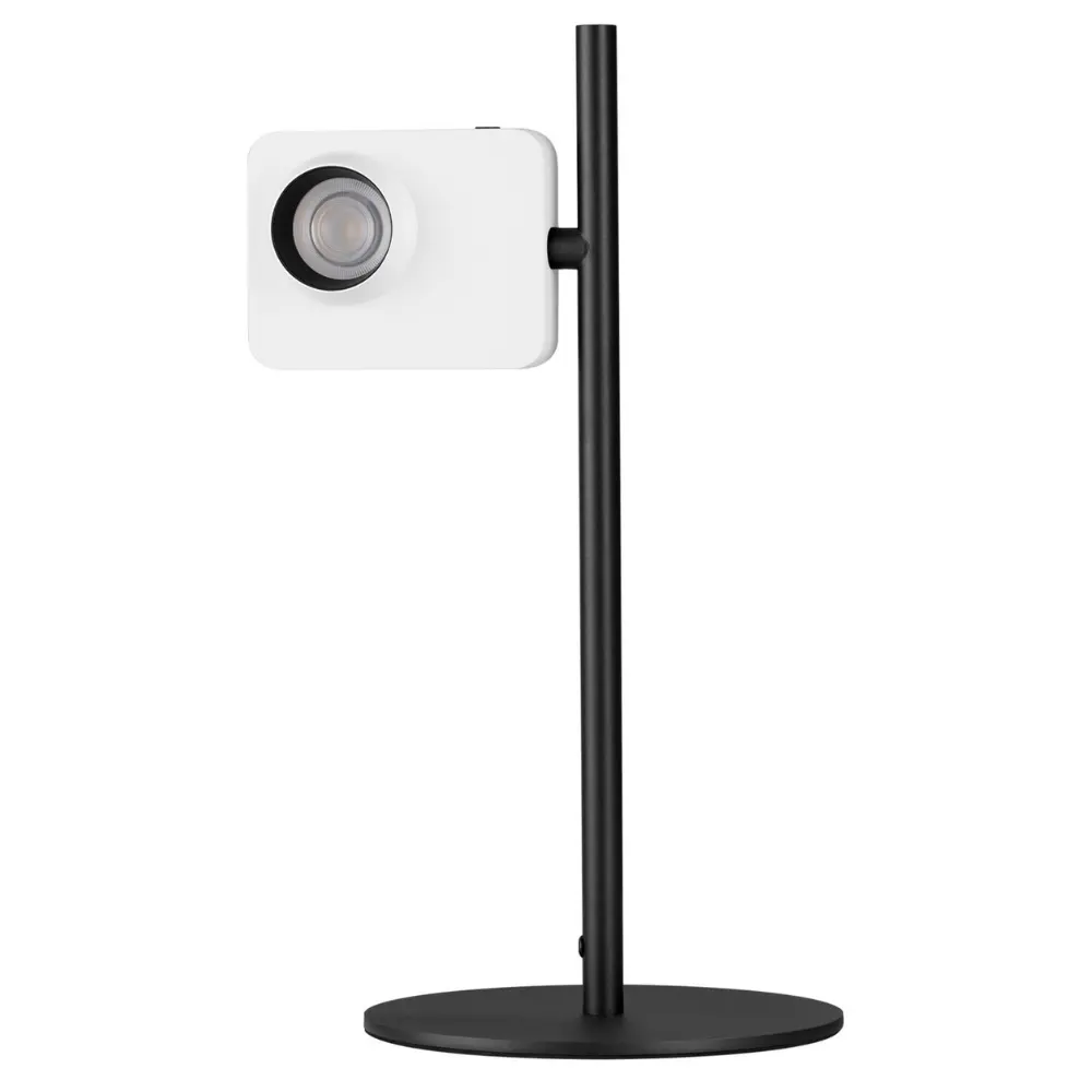 Nova Luce Bílá kovová stolní LED lampa Kedros