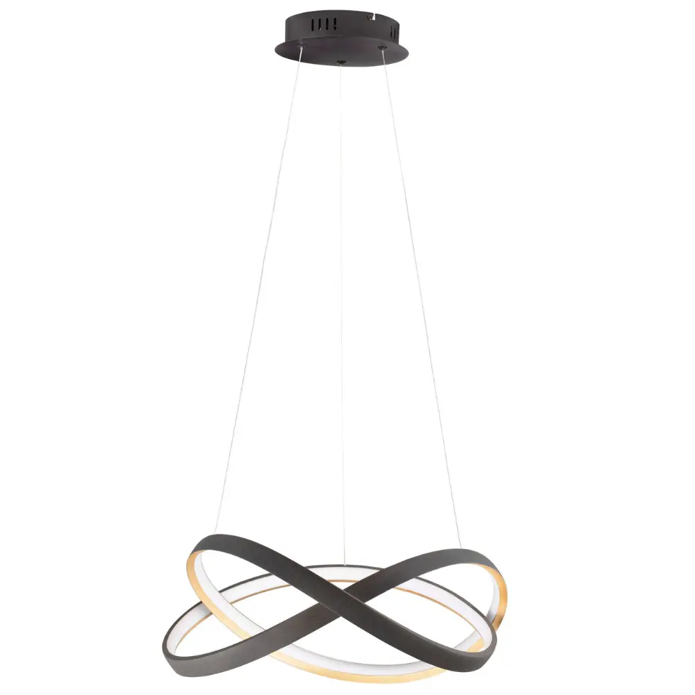 Nova Luce Černé kovové závěsné LED světlo Odrey 50 cm