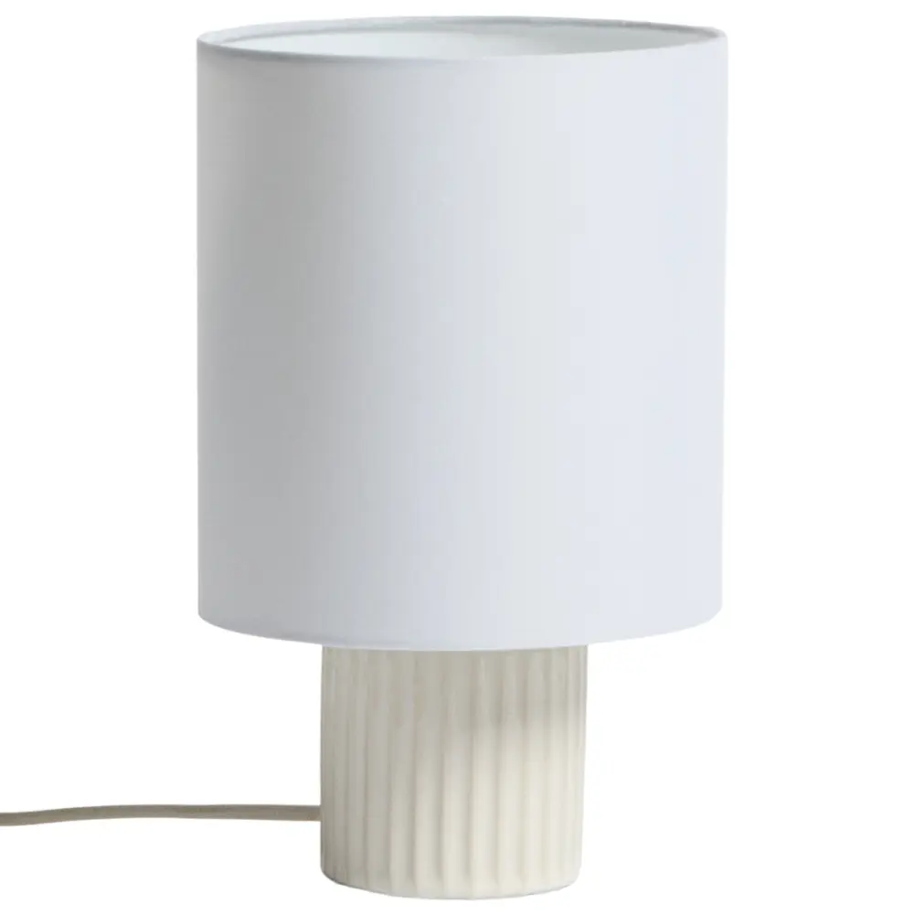 Kave Home Bílá keramická stolní lampa Eshe
