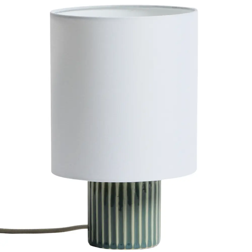 Kave Home Zelená keramická stolní lampa Eshe