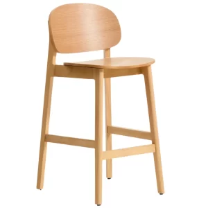 Kave Home Dubová barová židle Ludara 66 cm