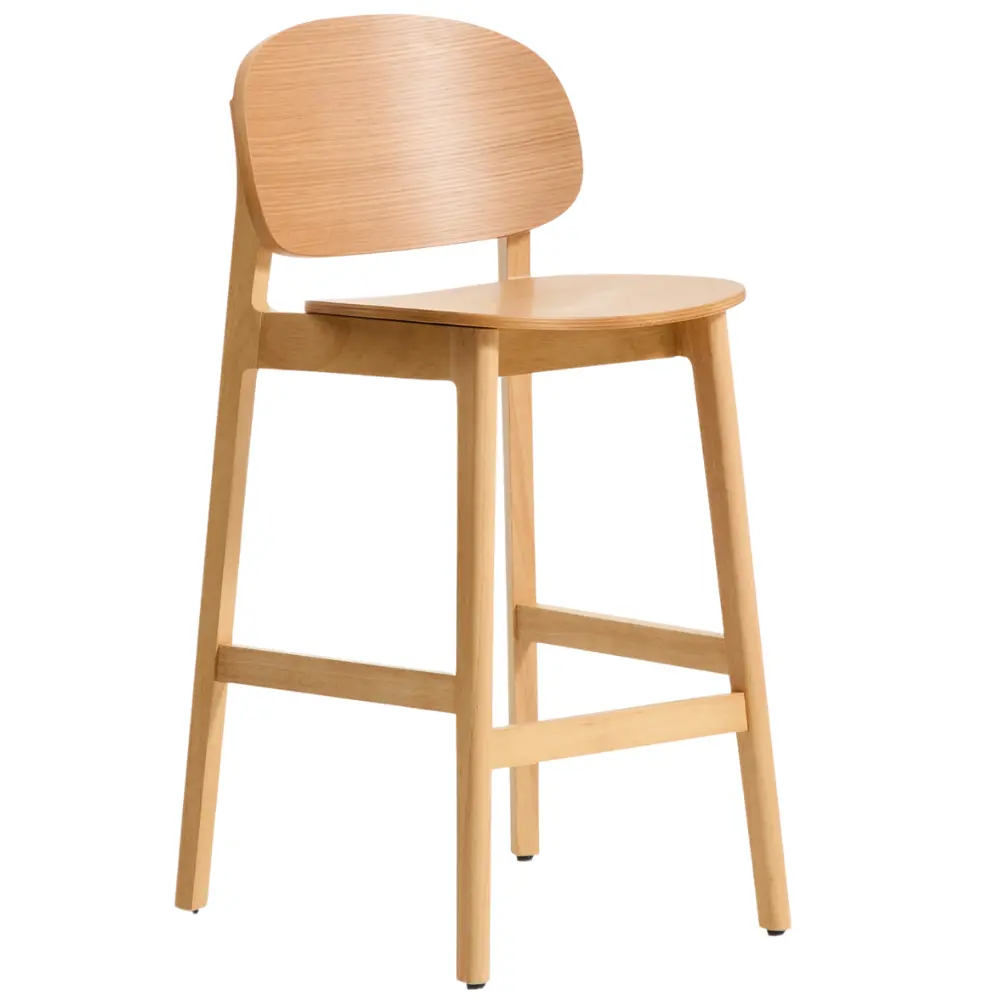 Kave Home Dubová barová židle Ludara 66 cm