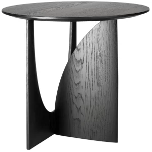 Ethnicraft Černý dubový odkládací stolek Geometric 51 cm