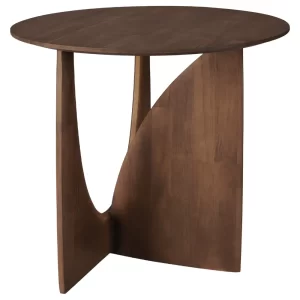 Ethnicraft Hnědý dřevěný odkládací stolek Geometric 51 cm