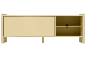 noo.ma Žlutý lakovaný TV stolek Rali 160 x 48 cm