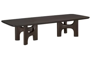 Ethnicraft Tmavý dřevěný konferenční stolek Flow 150 x 60 cm