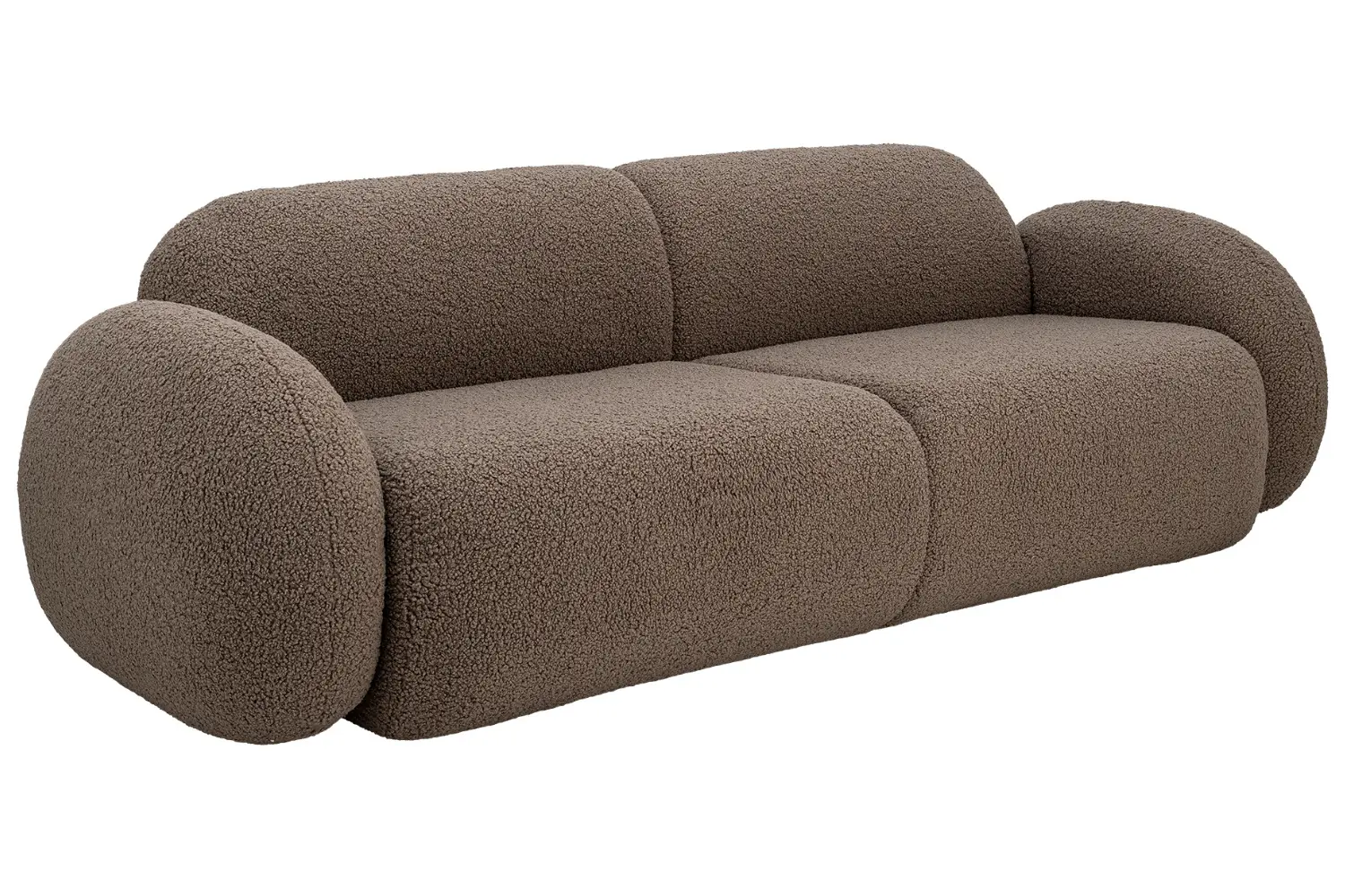 Bloomingville Hnědá trojmístná bouclé pohovka Magola 228 cm