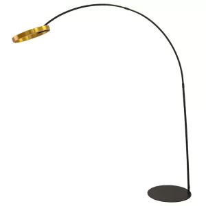 Angel Cerdá Zlato-černá kovová stojací lampa No. 8097