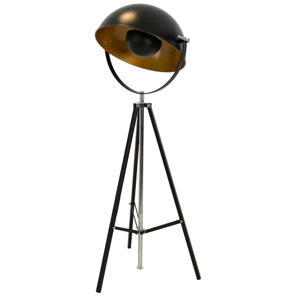 Angel Cerdá Černá kovová stojací lampa No. 8105
