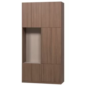 WOOOD Dřevěná skříň Build 215 x 108 cm s tmavým dubovým dekorem