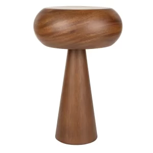 Dutchbone Hnědá dřevěná stolní lampa MOREL 37 cm
