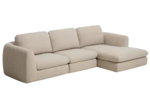 Kave Home Béžová čalouněná rohová pohovka Vera 322 cm