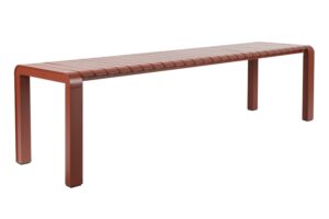Zuiver Červená kovová zahradní lavice VONDEL 175 x 45 cm