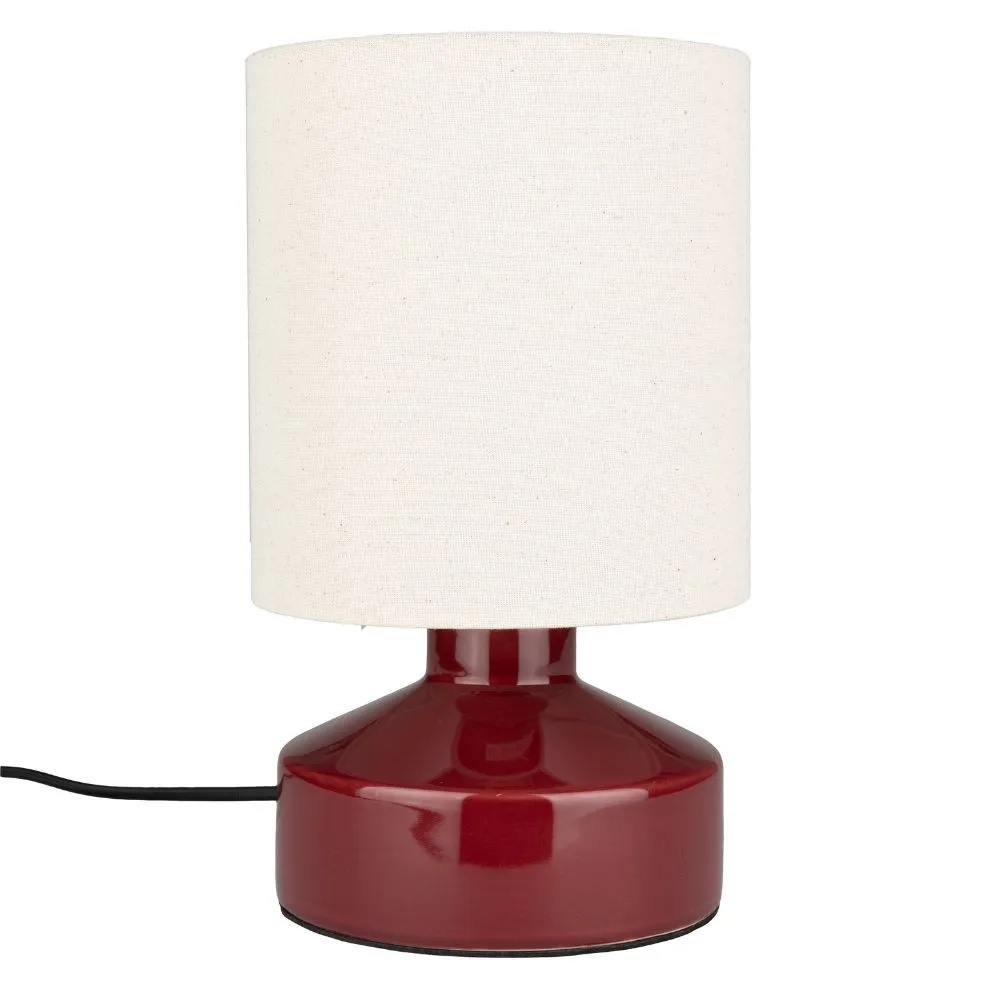 Zuiver Červená keramická stolní lampa NOOK 28 cm